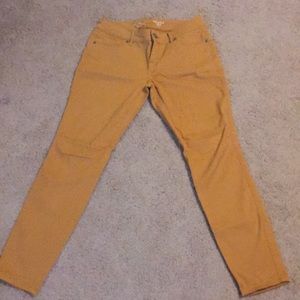 Limited mustard colored skinny leg denim